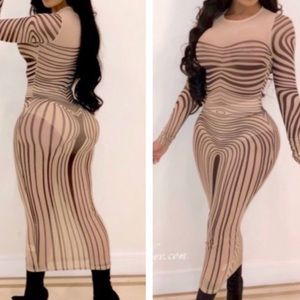 Sheer Optical Illusion Dress